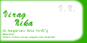 virag nika business card